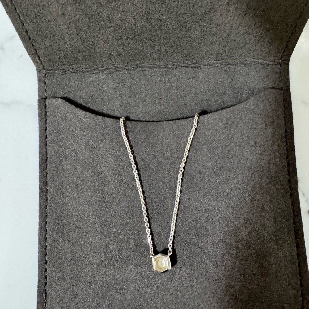 Kendra Scott Silver Simple Diamond Necklace
